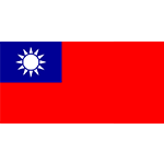 Taiwan flag greyscale